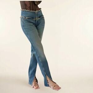 BDG Urban Outfitters Low Rise Skinny Jeans 24 Tall Raw Hem NWT